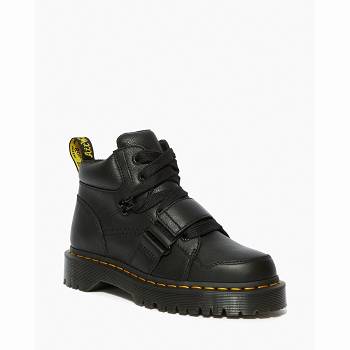 Dr Martens Zuma Ii Kožené Chunky - Cierne Cizmy Damske, D403SK